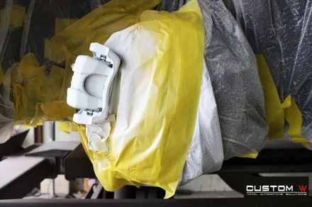 벤츠 CLA250 블랙유광 휠도색 + 애시드 그린 형광 캘리퍼 도색 / 용인 처인구