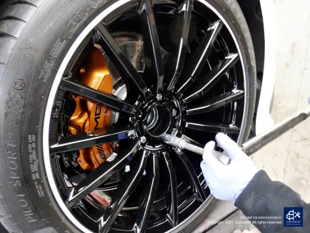 벤츠 GT43 AMG 블랙실버투톤 휠도색 + 카본 세라믹 골드 캘리퍼도색 / 용인 처인구