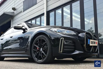 BMW i4 M50 휠수리 후 블랙유광 휠도색 / 용인 처인구