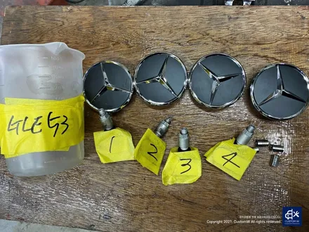 벤츠 GLE53 AMG 휠수리 후 블랙유광 휠도색 + 레드 캘리퍼 도색 / 용인 처인구