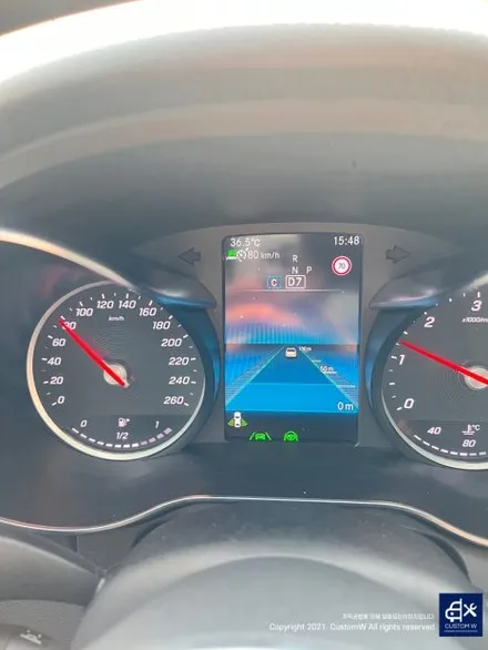 벤츠 W205 C220d 반자율주행 옵션설치, 360도카메라 어라운드뷰 옵션설치. / 용인 처인구