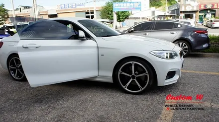 2시리즈 차량에 들어 갈 독일 명품 튜닝 브랜드 AC 슈니처(Shnitzer) BMW용 휠을  블랙폴리쉬 휠로 새롭게 만들고, 센터 휠캡도 새로 구매를 하자. / 용인 처인구