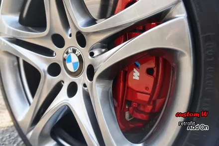 BMW 640D 블루와 레드 캘리퍼도색, 고스트크롬 휠도색. / 용인 처인구