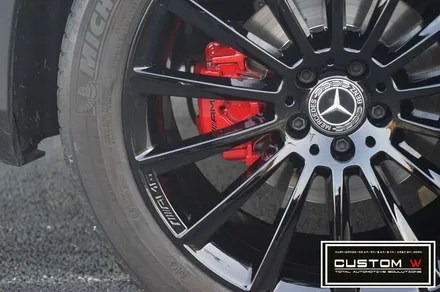 메르세데스 벤츠 GLC220d 쿠페 마차 휠 블랙유광 휠도색 + AMG 레드 캘리퍼도색. / 용인 처인구