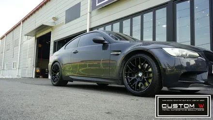 BMW E92 M3 휠 상처수리 후 블랙유광(하이그로시 블랙) 휠도색. / 용인 처인구