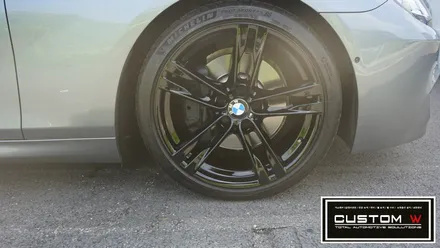 BMW 640d 블랙유광 휠도색, 고스트크롬 휠도색 2가지 컬러 휠도색 작업 함께 보기. / 용인 처인구