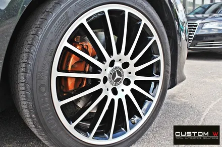 벤츠 E250 다이아몬드 컷팅 휠 수리 후 블랙 폴리시 휠 / 용인 처인구