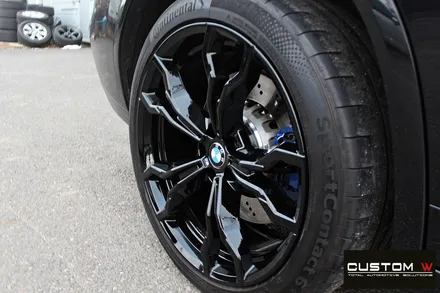 BMW X4M 휠 상처 수리 후 블랙유광 휠도색 / 용인 처인구