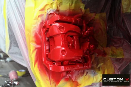 벤츠 CLA250 블랙실버 무광 투톤 휠도색 + 레드 캘리퍼 도색 / 용인 처인구