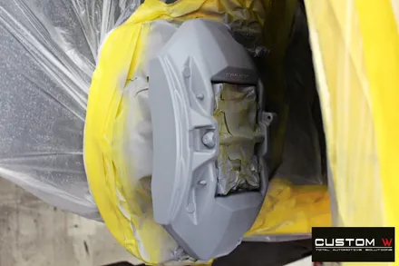 벤츠 CLS53 AMG 블랙실버 유광 투톤 휠도색 + 레드 캘리퍼 도색 / 용인 처인구