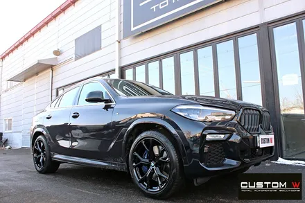 BMW 신형 X6 ( G06 ) 30d 21인치 휠 상처 수리 후 블랙유광 휠도색 / 용인 처인구