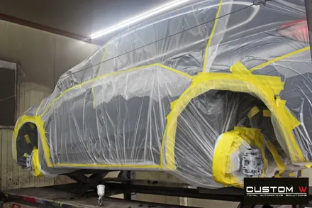 BMW X1 블랙유광 휠도색 + 레드 캘리퍼 도색 / 용인 처인구