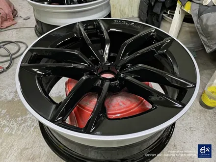 벤츠 CLS53 AMG 블랙실버 투톤 유광 휠도색 + 레드 캘리퍼 도색 / 용인 처인구
