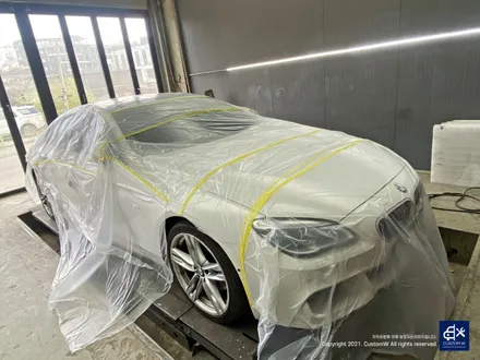 BMW 640d 휠수리 후 블랙유광 휠도색 + 레드 캘리퍼 도색 / 용인 처인구