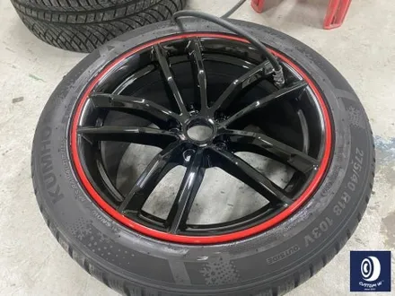 BMW G30 520i 662M 블랙 + 레드 투톤 휠 도색 / 용인 처인구