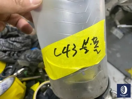 벤츠 C43 AMG 휠 상처 수리 후, 다이아몬드 커팅 가공을 이용한 블랙 폴리시 투톤 휠 커스텀 도색 / 용인 처인구