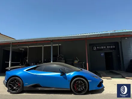 람보르기니 우라칸 LP610 조수석 앞 휠 상처 수리 후, 하이그로시 블랙 휠 복원 도색 / 용인 처인구