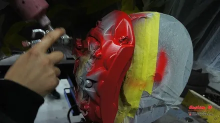 ML의 후속 벤츠 GLE 63AMG 다이아몬드컷팅 휠수리, 63S AMG 캘리퍼처럼 레드로 캘리퍼도색. / 용인 처인구