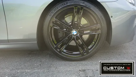 BMW 640d 블랙유광 휠도색, 고스트크롬 휠도색 2가지 컬러 휠도색 작업 함께 보기. / 용인 처인구