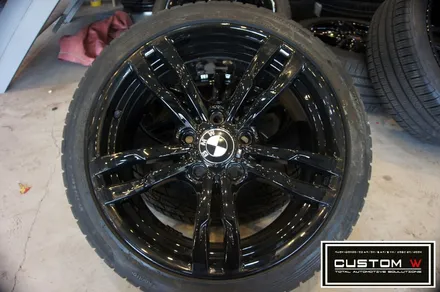 BMW 320D 441M  블랙유광 휠도색 작업 입니다.! 분당 용인 수입차 BMW 휠수리 휠도색 커스텀W / 용인 처인구