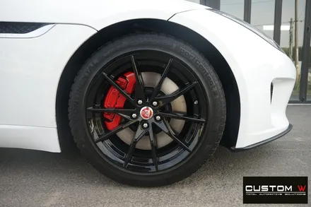 재규어 F-TYPE / F 타입 블랙유광 휠도색 그리고 레드 캘리퍼 도색 작업 까지.! 커스텀W / 용인 처인구