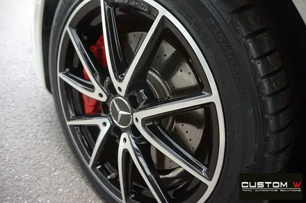 벤츠 A45AMG 상처난 다이아몬드 컷팅 휠 수리 후, 블랙 폴리시 휠로 만들었습니다. / 용인 처인구