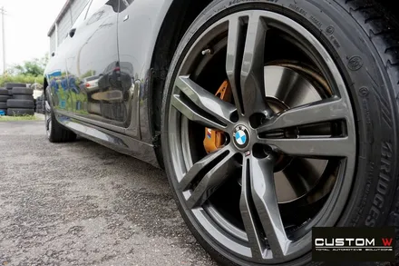 재방문 주신 고객. BMW G12 740LI 휠 상처 수리 후, 건메탈 휠복원 도색. / 용인 처인구