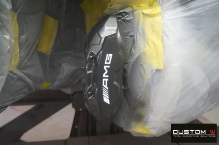 벤츠 C43 AMG 카브리올레 무광 블랙 휠도색 + 건메탈 그레이 컬러 캘리퍼 도색 / 용인 처인구