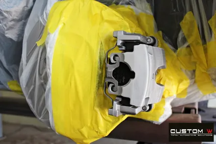 벤츠 GLC300 유광 블랙실버 투톤 휠 도색, 레드 캘리퍼 도색 / 용인 처인구