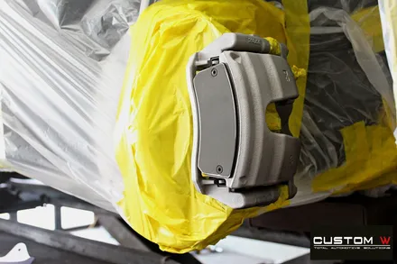 벤츠 20년 신형 CLA250 블랙유광 휠도색 + 애시드 그린(ACID GREEN) 형광 캘리퍼 도색 / 용인 처인구