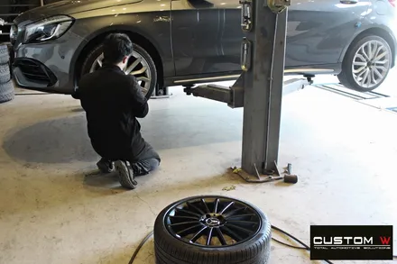 벤츠 A45 AMG 휠 상처 수리 후 매트블랙 휠도색 / 용인 처인구
