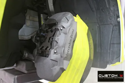 벤츠 CLS300d 블랙유광 휠도색 + 레드 캘리퍼 도색 / 용인 처인구