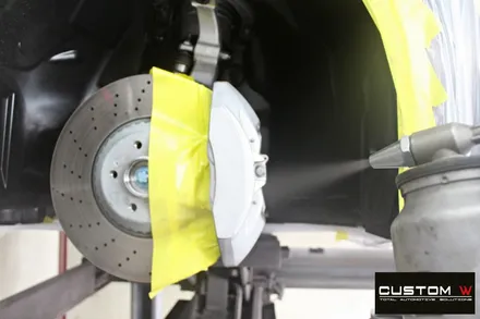 벤츠 CLS53 AMG 블랙실버 투톤 유광 휠도색 + 카본 세라믹 골드 캘리퍼 도색 / 용인 처인구