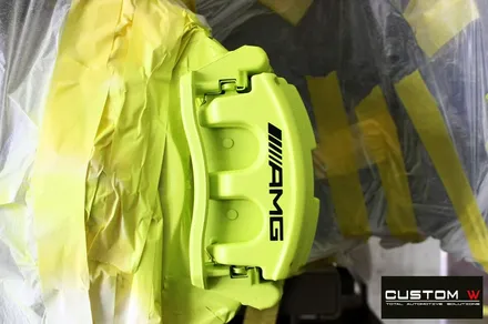 벤츠 CLA250 블랙유광 휠도색 + 애시드 그린 형광 캘리퍼 도색 / 용인 처인구