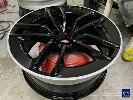 벤츠 CLS53 AMG 블랙실버 투톤 유광 휠도색 + 레드 캘리퍼 도색 / 용인 처인구