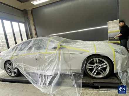 BMW 640d 휠수리 후 블랙유광 휠도색 + 레드 캘리퍼 도색 / 용인 처인구