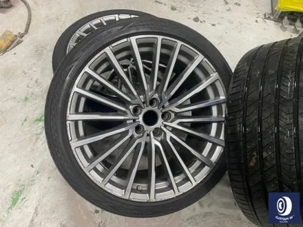 BMW G11 730d 20인치 휠 상처 수리 후, 다이아몬드 커팅 복원 + 브레이크 캘리퍼 부식 / 녹  제거 후, 건메탈 그레이 컬러 도색 / 용인 처인구