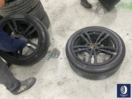 BMW F30 320i 휠도색 불량 재작업 약품 박리 후, 하이그로시 블랙 + 부식 제거 후, 블루 캘리퍼 도색 + 허브 방청 코팅 / 용인 처인구