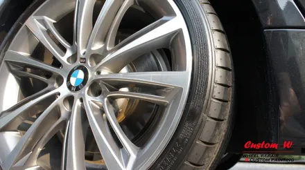 [커스텀W]BMW 520D 20인치 다이아몬드컷팅 휠수리 + 블랙 캘리퍼도색. / 용인 처인구