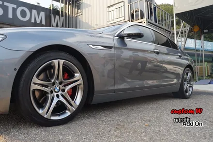 BMW 640D 블루와 레드 캘리퍼도색, 고스트크롬 휠도색. / 용인 처인구