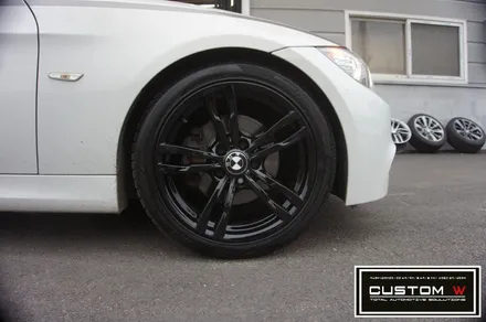 BMW 320D 441M  블랙유광 휠도색 작업 입니다.! 분당 용인 수입차 BMW 휠수리 휠도색 커스텀W / 용인 처인구