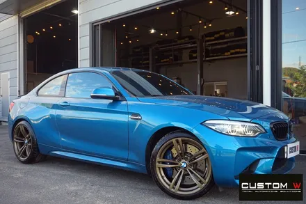 BMW M2 심하게 손상된 437M 휠 상처 수리 후,무광 브론즈 휠도색. / 용인 처인구