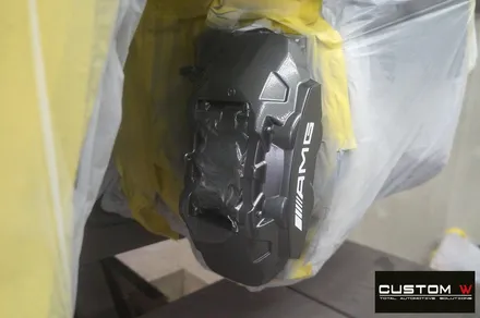 벤츠 C43 AMG 카브리올레 무광 블랙 휠도색 + 건메탈 그레이 컬러 캘리퍼 도색 / 용인 처인구