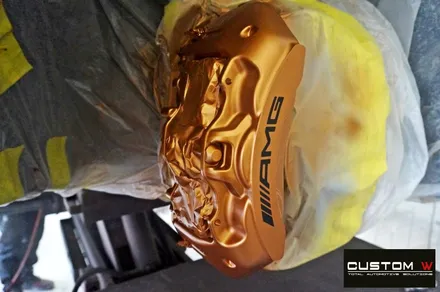 벤츠 GT43 AMG 블랙실버 투톤 휠도색, 골드 캘리퍼 도색 / 용인 처인구
