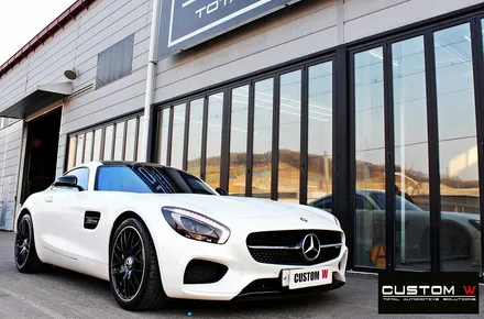 꾸준한 인기 벤츠 AMG GT  쿠페 무광 블랙 실버 투톤 휠 도색 / 용인 처인구