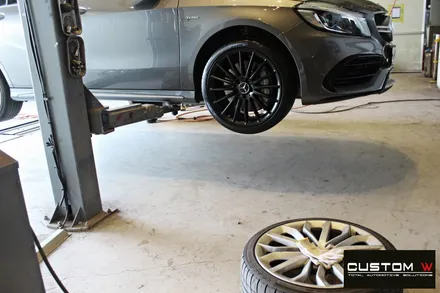 벤츠 A45 AMG 휠 상처 수리 후 매트블랙 휠도색 / 용인 처인구