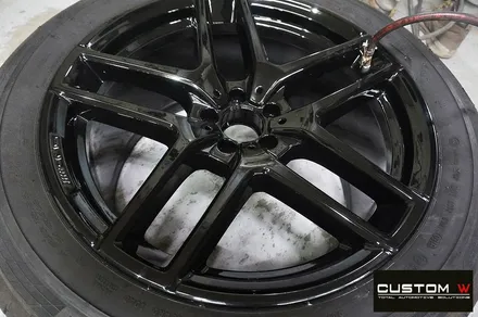 벤츠 GLE 350d 쿠페 블랙유광 휠도색 + 레드 캘리퍼 도색 / 용인 처인구
