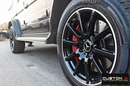 벤츠 G63 AMG 지바겐 블랙실버 유광 투톤 휠도색 / 용인 처인구