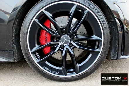 벤츠 CLS53 AMG 기존 고객 휠 상처 수리 후 블랙 실버 투톤 무광 휠도색 / 용인 처인구