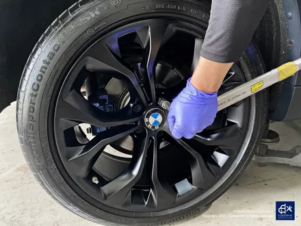 BMW X6 휠수리 후 무광 블랙 휠도색 / 용인 처인구